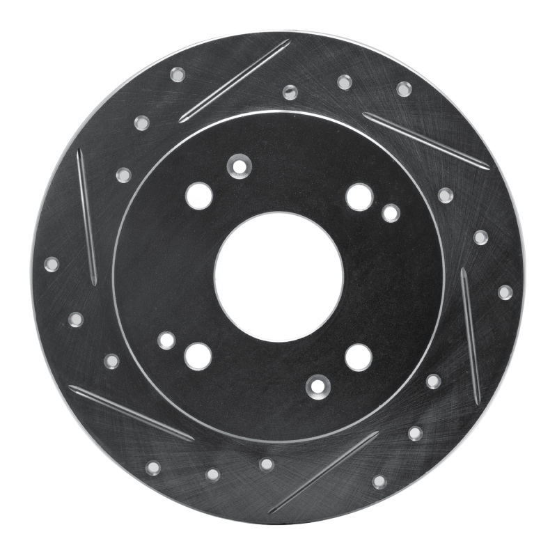 Picture of R1 92-97 Acura CL Rear Left Drilled & Slotted Silver Brake Rotor