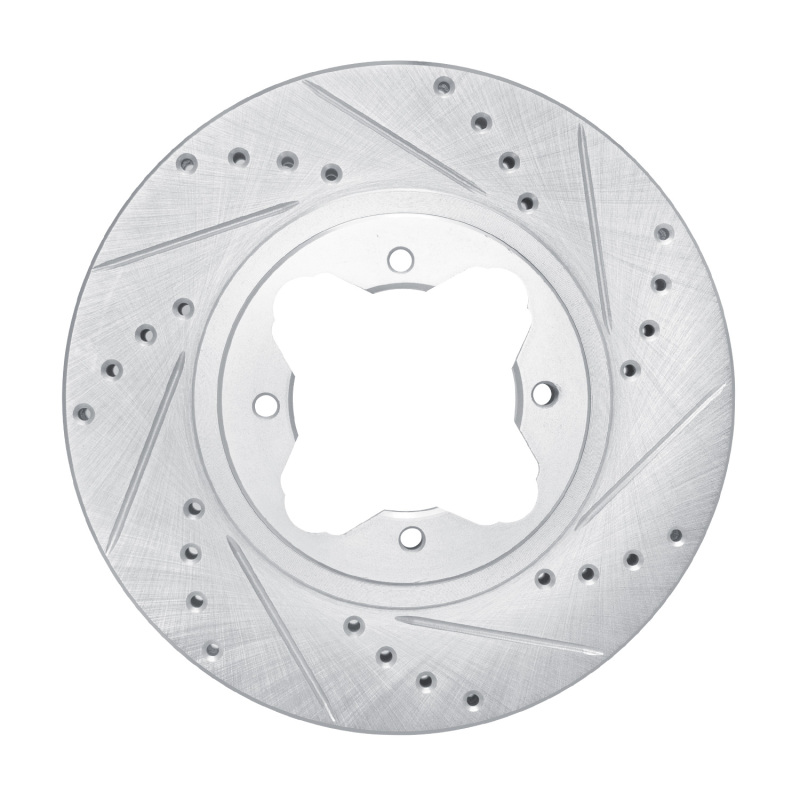 Picture of R1 91-97 Acura CL Front Right Drilled & Slotted Silver Brake Rotor