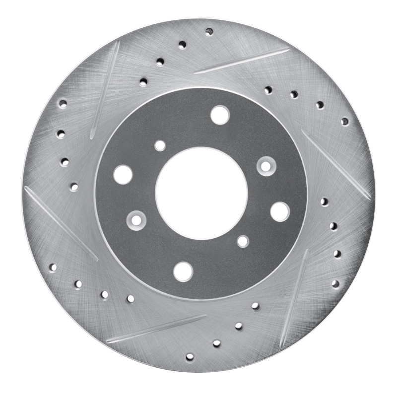 Picture of R1 98-02 Acura CL Front Left Drilled & Slotted Silver Brake Rotor