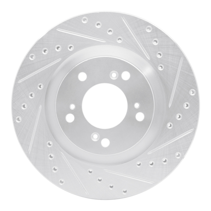 Picture of R1 00-09 Honda S2000 Front Right Drilled & Slotted Silver Brake Rotor