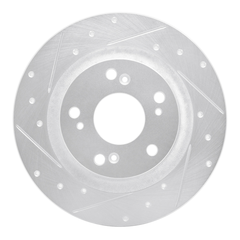 Picture of R1 00-09 Honda S2000 Rear Left Drilled & Slotted Silver Brake Rotor