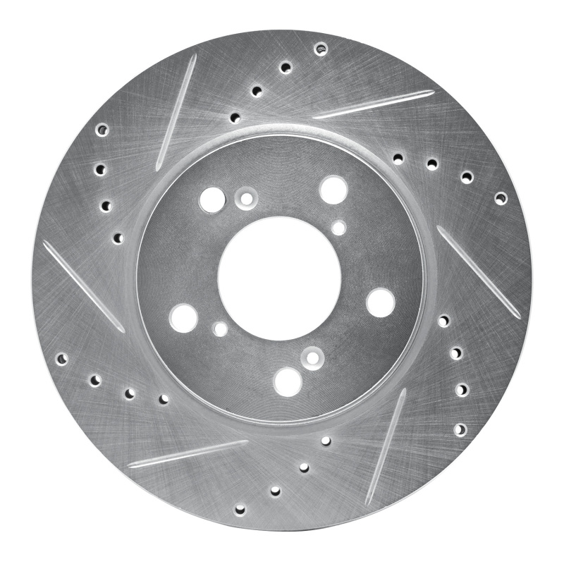 Picture of R1 05-10 Honda Odyssey Front Left Drilled & Slotted Silver Brake Rotor