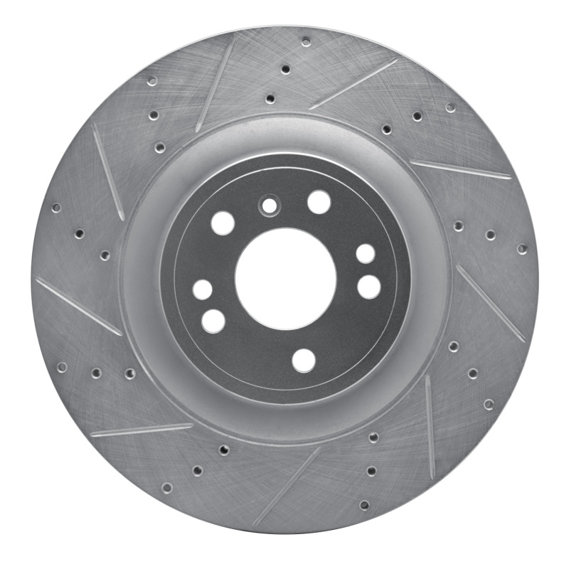 Picture of R1 13-19 Mercedes-Benz GL350 Front Left Drilled & Slotted Silver Brake Rotor