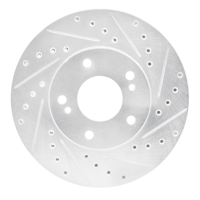 Picture of R1 89-96 Nissan 300ZX Front Right Drilled & Slotted Silver Brake Rotor