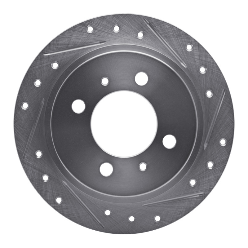 Picture of R1 91-06 Nissan 200SX Rear Right Drilled & Slotted Silver Brake Rotor