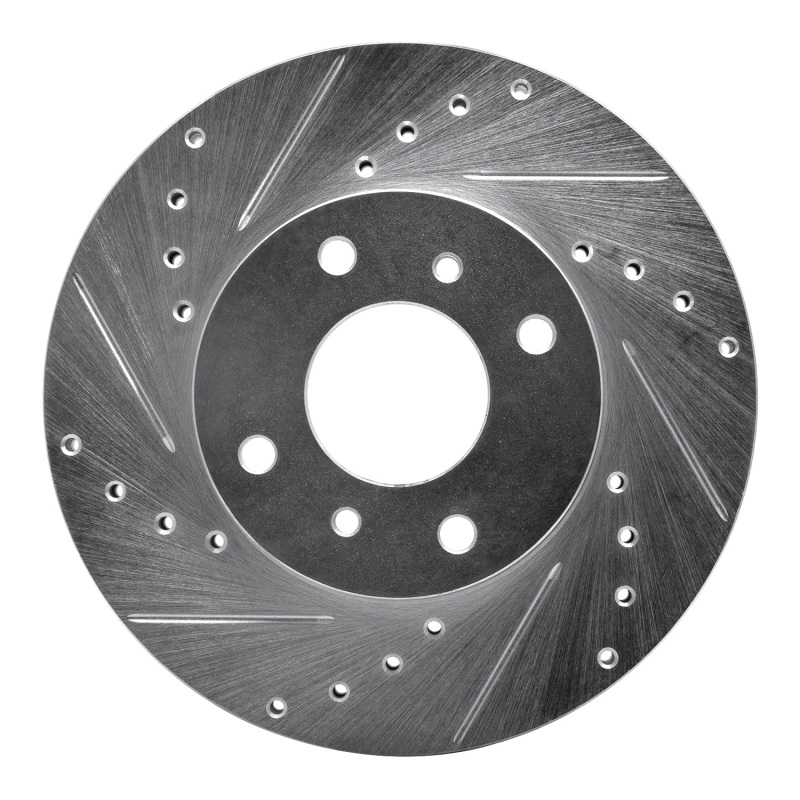Picture of R1 93-06 Infiniti G20 Front Left Drilled & Slotted Silver Brake Rotor
