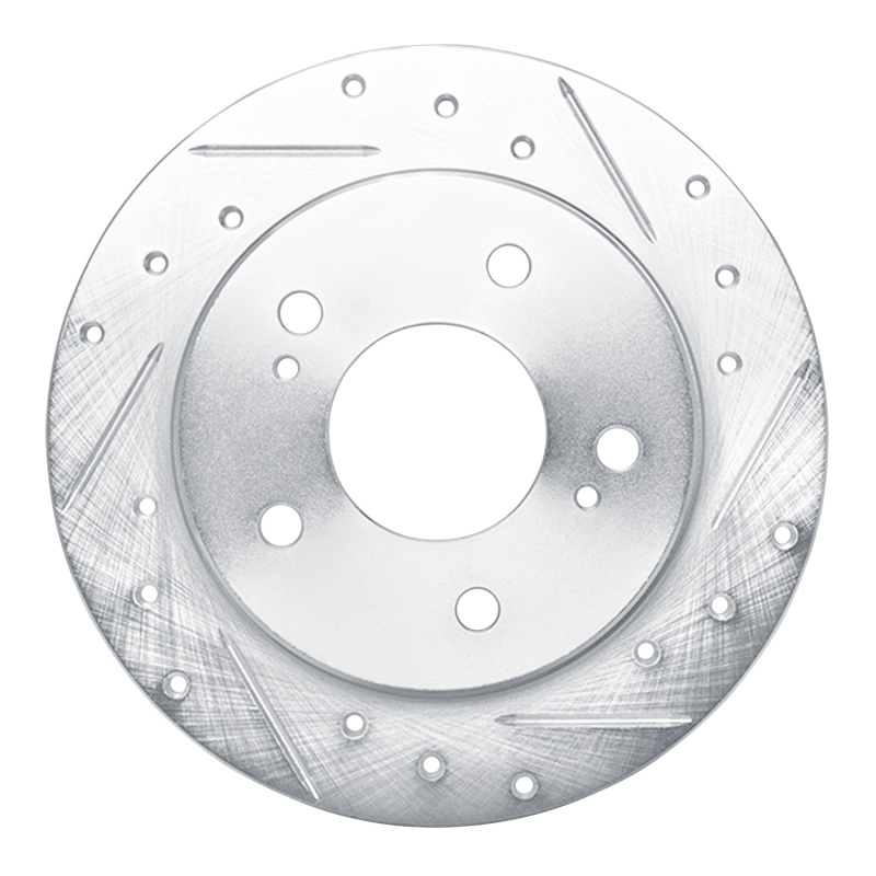 Picture of R1 94-98 Nissan 240SX Rear Right Drilled & Slotted Silver Brake Rotor