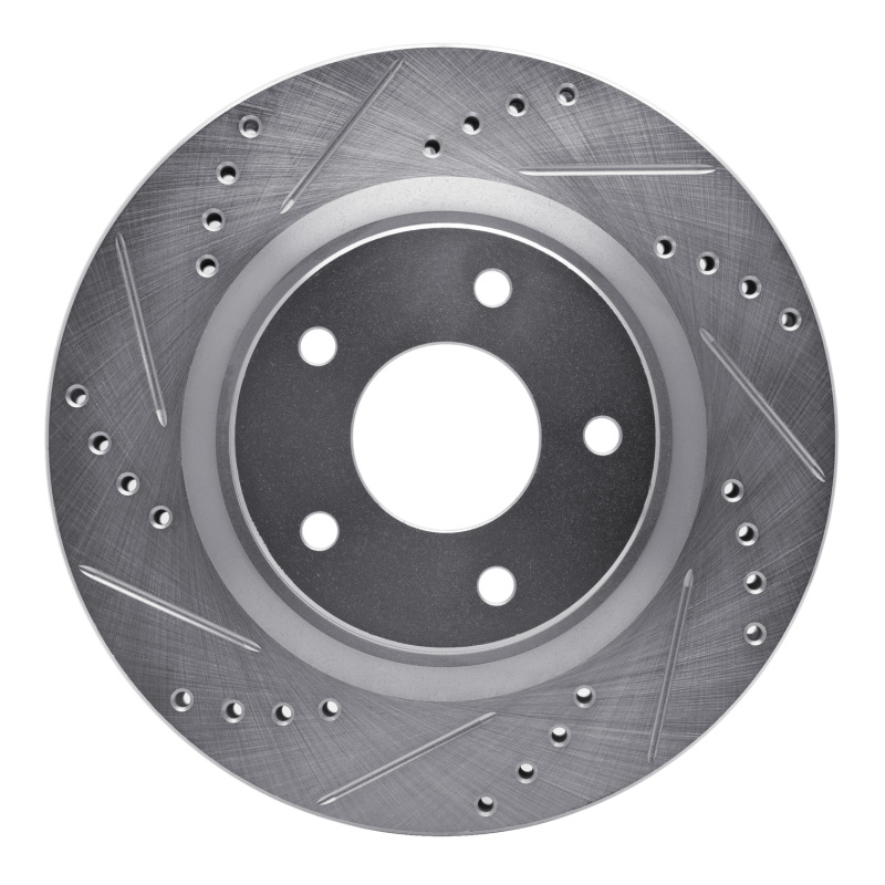 Picture of R1 07-13 Nissan Altima Front Left Drilled & Slotted Silver Brake Rotor