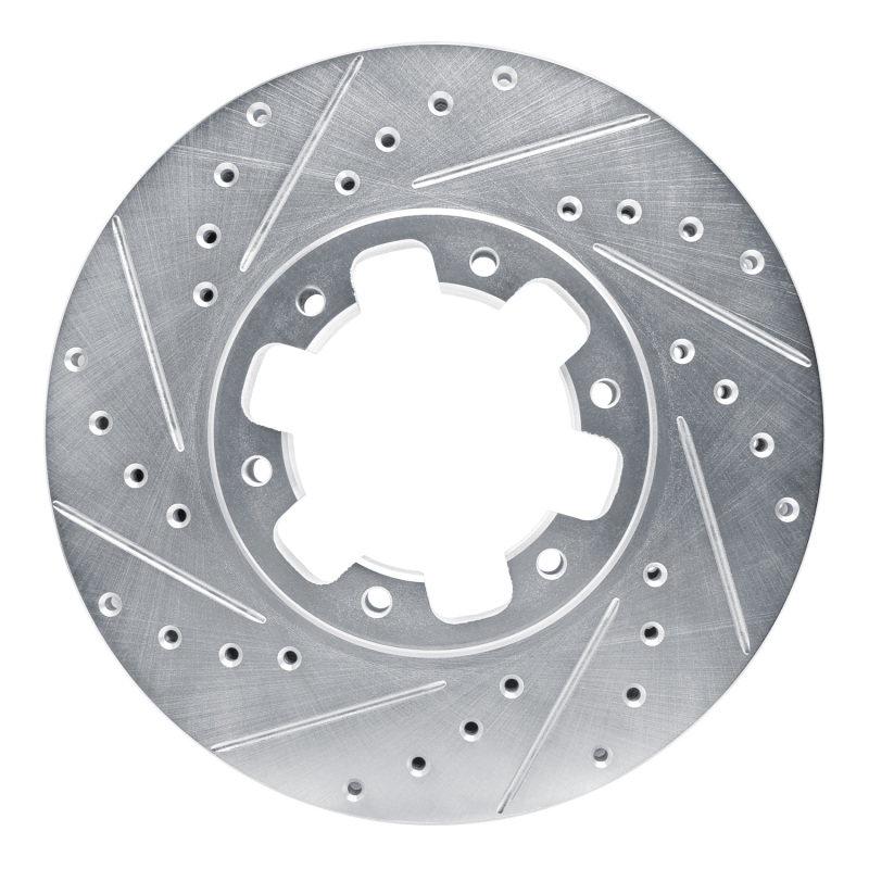 Picture of R1 96-04 Infiniti QX4 Front Left Drilled & Slotted Silver Brake Rotor