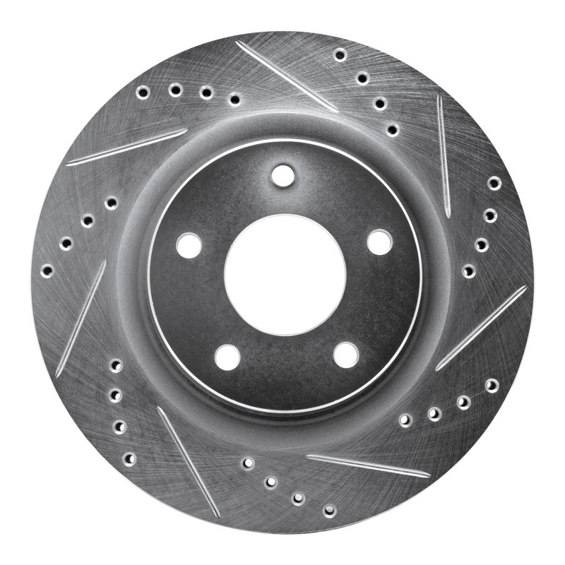 Picture of R1 07-13 Nissan Altima Front Right Drilled & Slotted Silver Brake Rotor