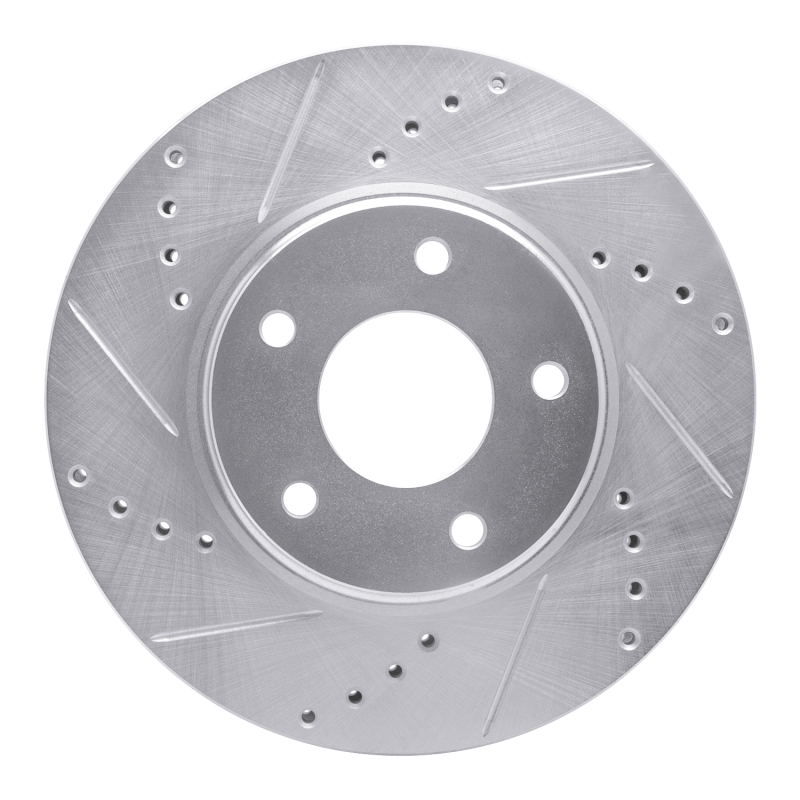 Picture of R1 02-17 Infiniti Q45 Front Left Drilled & Slotted Silver Brake Rotor