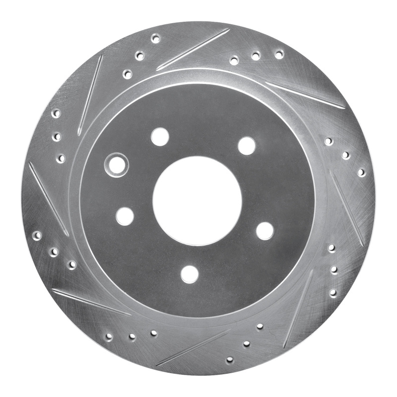 Picture of R1 02-25 Infiniti G35 Rear Left Drilled & Slotted Silver Brake Rotor