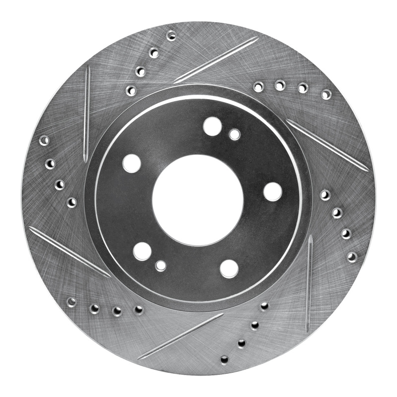 Picture of R1 00-24 Chrysler SEBRING Front Left Drilled & Slotted Silver Brake Rotor