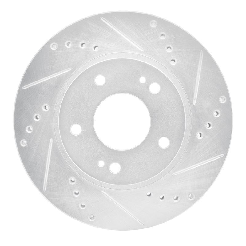 Picture of R1 00-24 Chrysler SEBRING Front Right Drilled & Slotted Silver Brake Rotor