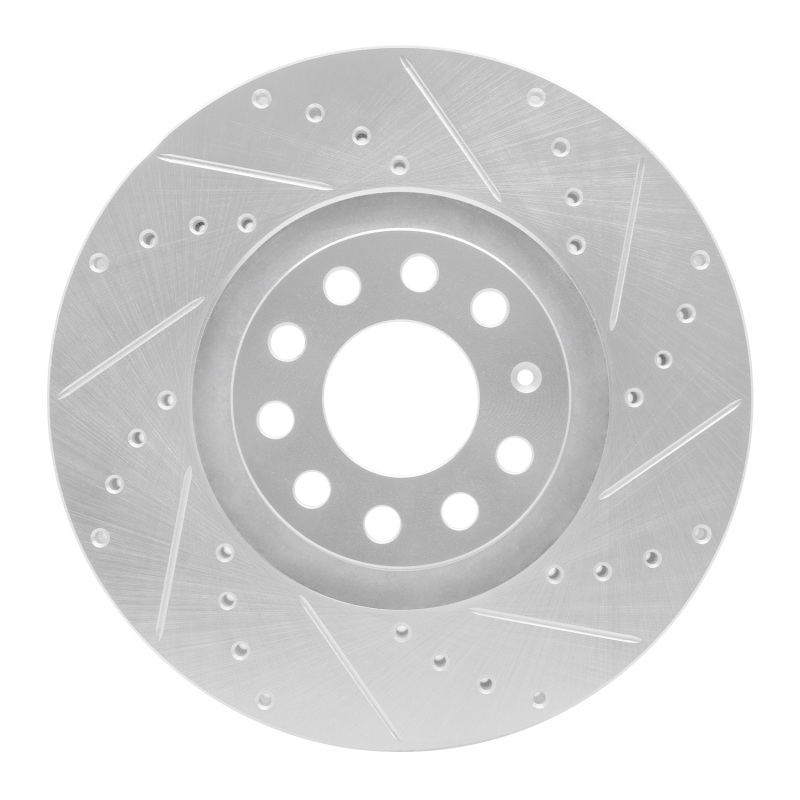 Picture of R1 98-09 Audi A4 (USA/Canada) Front Right Drilled & Slotted Silver Brake Rotor