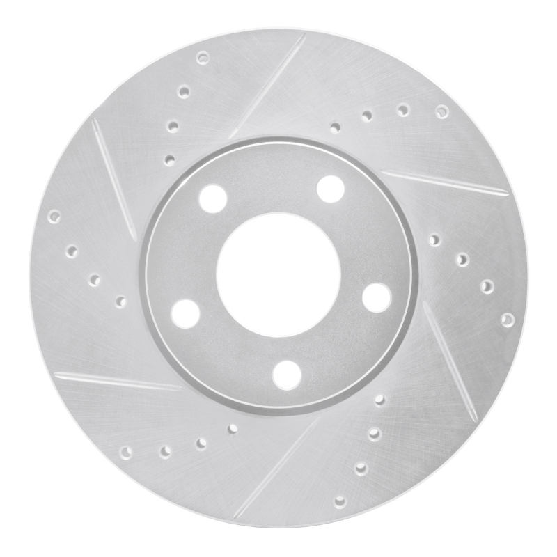 Picture of R1 92-08 Audi A4 (USA/Canada) Front Left Drilled & Slotted Silver Brake Rotor