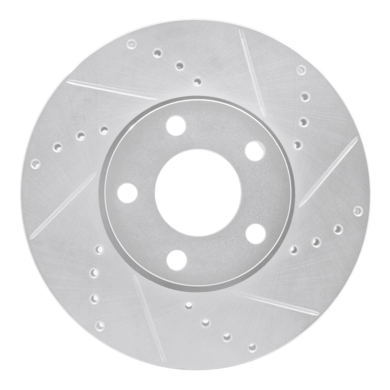 Picture of R1 92-08 Audi A6 Quattro Front Right Drilled & Slotted Silver Brake Rotor