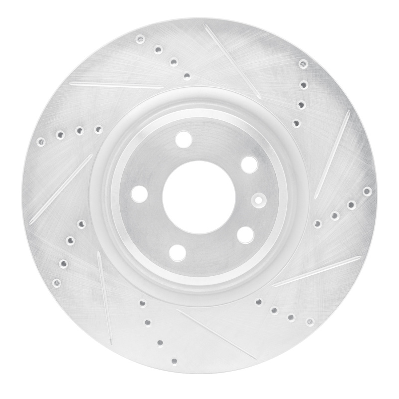 Picture of R1 12-20 Audi A6 (USA/Canada) Front Right Drilled & Slotted Silver Brake Rotor