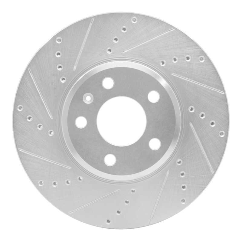 Picture of R1 08-25 Audi A4 Quattro Front Left Drilled & Slotted Silver Brake Rotor