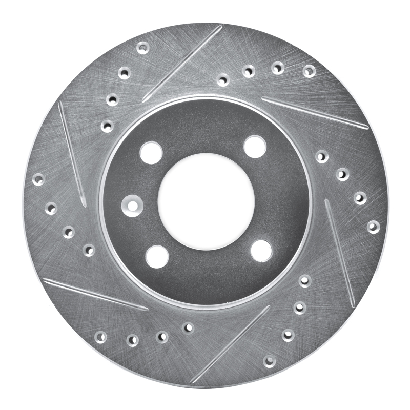 Picture of R1 86-08 Volkswagen Quantum Front Left Drilled & Slotted Silver Brake Rotor