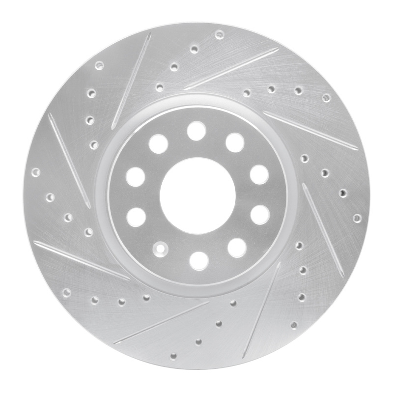 Picture of R1 05-25 Audi Q3 Front Left Drilled & Slotted Silver Brake Rotor