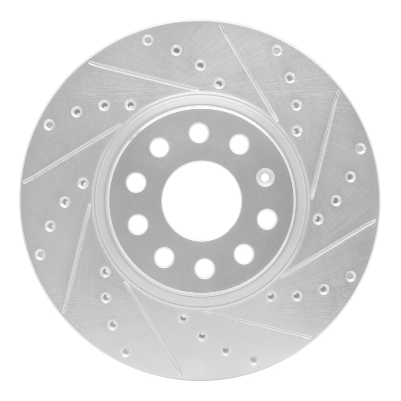 Picture of R1 05-25 Audi A3 Quattro Front Right Drilled & Slotted Silver Brake Rotor