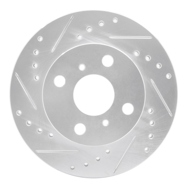 Picture of R1 91-99 Toyota Tercel Front Left Drilled & Slotted Silver Brake Rotor