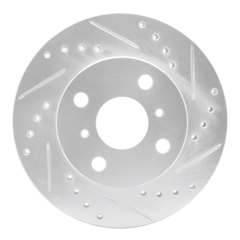 Picture of R1 91-99 Toyota Paseo Front Right Drilled & Slotted Silver Brake Rotor
