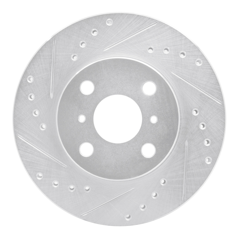 Picture of R1 92-95 Toyota Paseo Front Left Drilled & Slotted Silver Brake Rotor