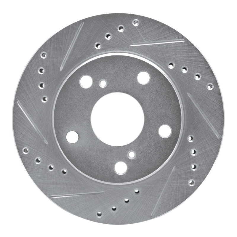 Picture of R1 92-01 Toyota Camry Front Left Drilled & Slotted Silver Brake Rotor