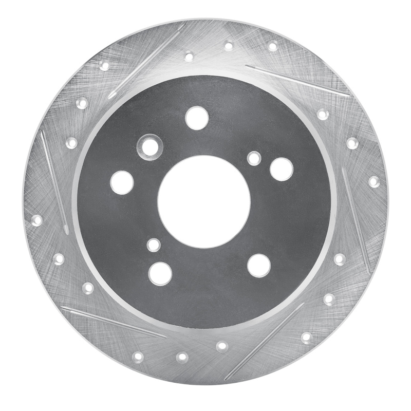 Picture of R1 92-03 Lexus ES300 Rear Left Drilled & Slotted Silver Brake Rotor