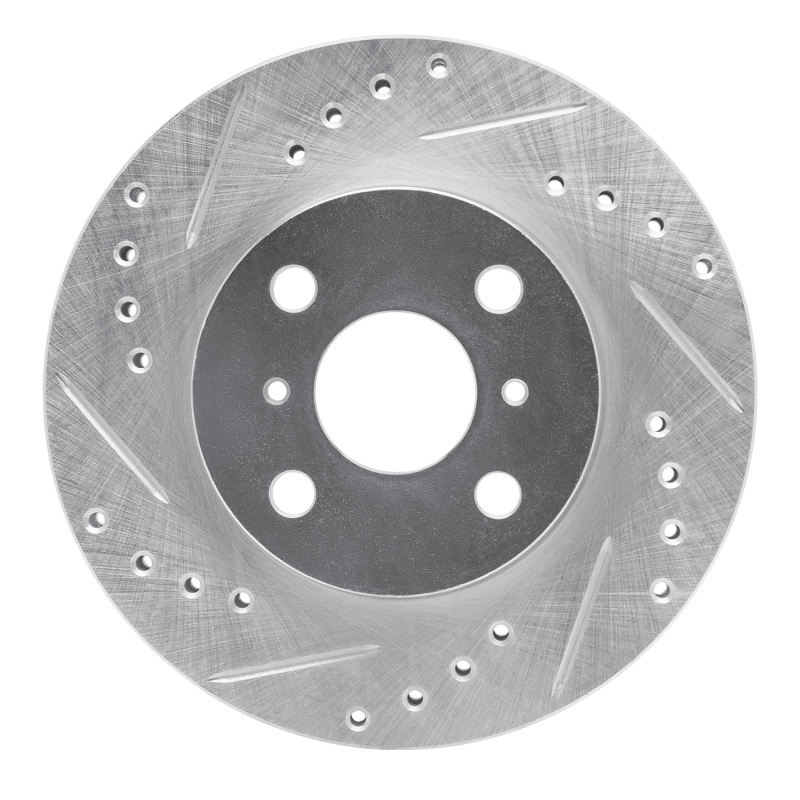 Picture of R1 93-02 Chevrolet Prizm Front Left Drilled & Slotted Silver Brake Rotor