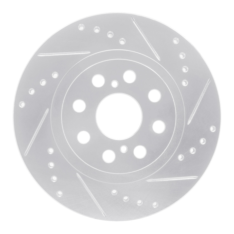 Picture of R1 00-05 Toyota MR2 Spyder Rear Right Drilled & Slotted Silver Brake Rotor