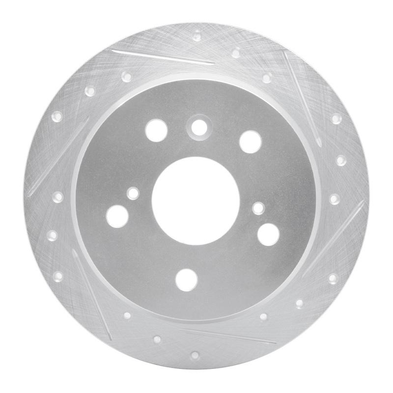 Picture of R1 02-08 Lexus ES330 Rear Right Drilled & Slotted Silver Brake Rotor
