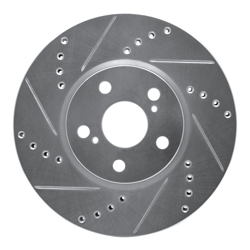 Picture of R1 08-19 Pontiac Vibe Front Left Drilled & Slotted Silver Brake Rotor