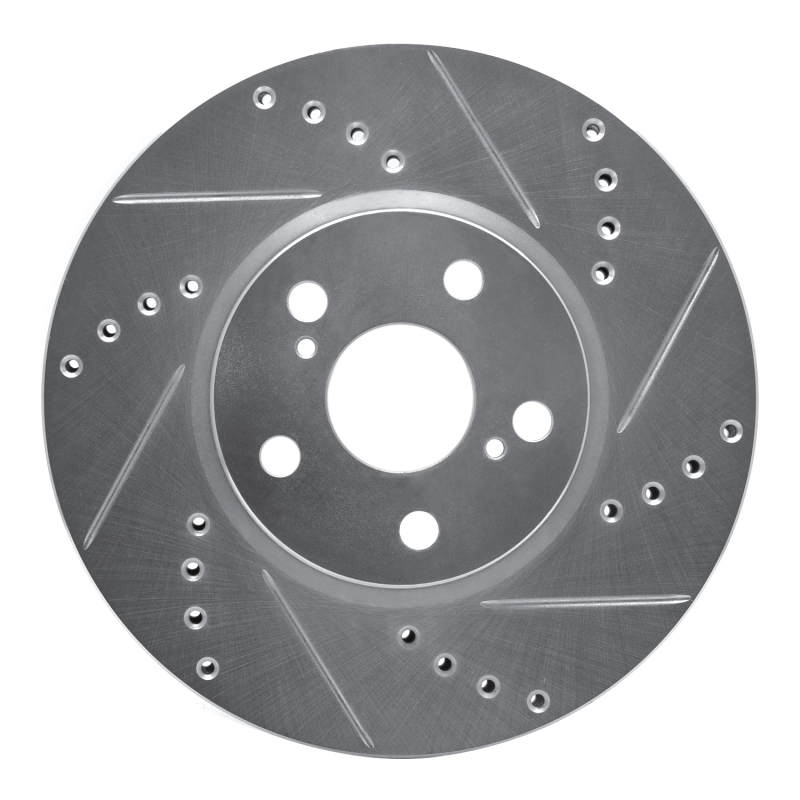 Picture of R1 08-19 Pontiac Vibe Front Right Drilled & Slotted Silver Brake Rotor