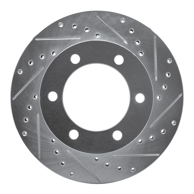Picture of R1 95-04 Toyota 4Runner Front Right Drilled & Slotted Silver Brake Rotor