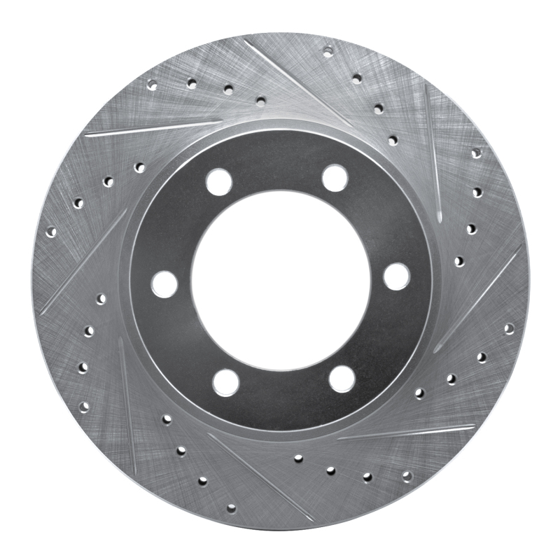 Picture of R1 95-04 Toyota 4Runner Front Right Drilled & Slotted Silver Brake Rotor