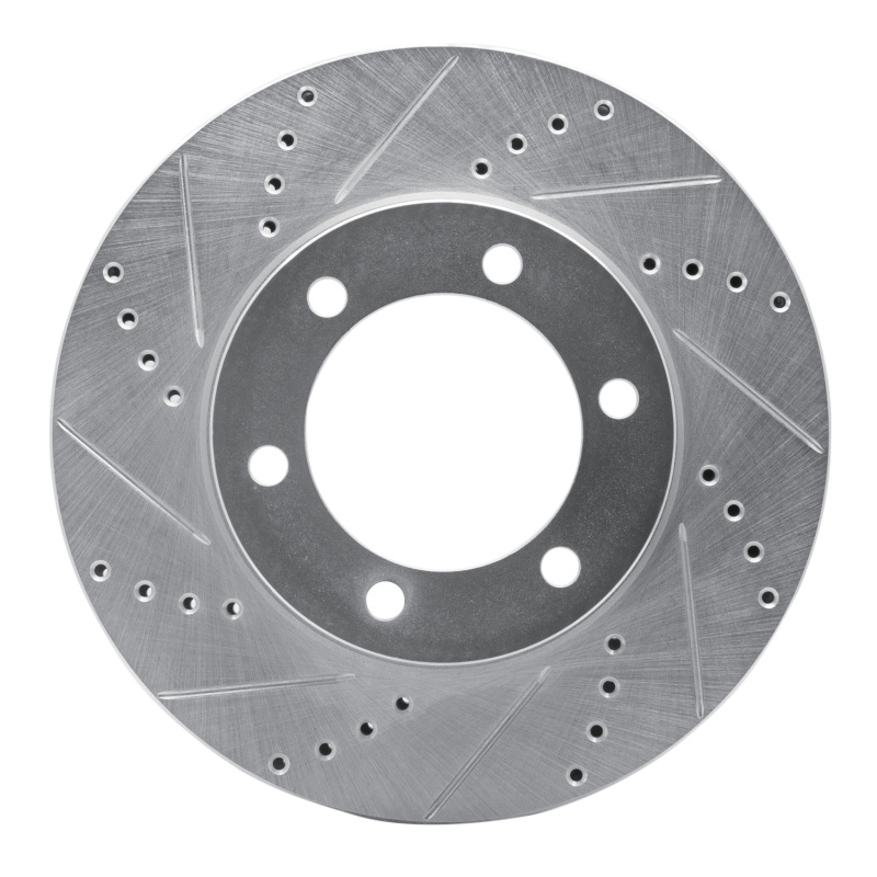 Picture of R1 00-07 Toyota SEQUOIA Front Left Drilled & Slotted Silver Brake Rotor