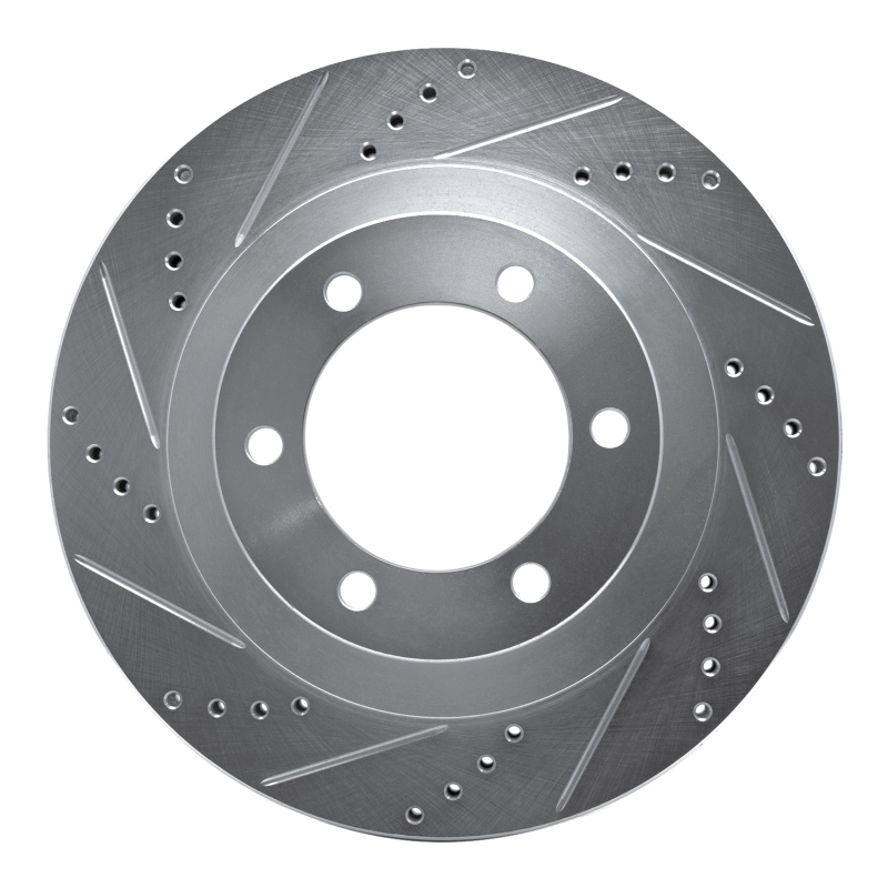 Picture of R1 03-09 Lexus GX470 Front Left Drilled & Slotted Silver Brake Rotor