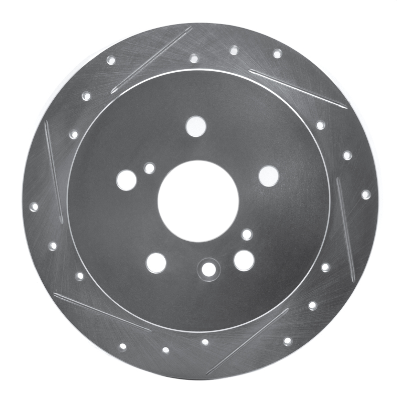 Picture of R1 04-10 Toyota SIENNA Rear Left Drilled & Slotted Silver Brake Rotor