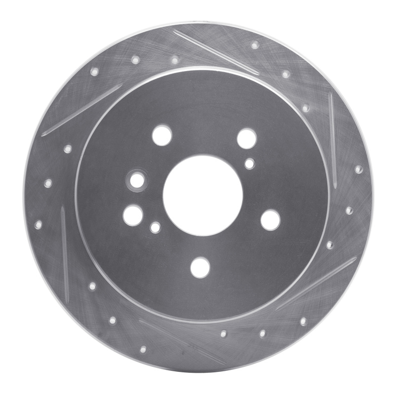 Picture of R1 04-10 Toyota SIENNA Rear Right Drilled & Slotted Silver Brake Rotor