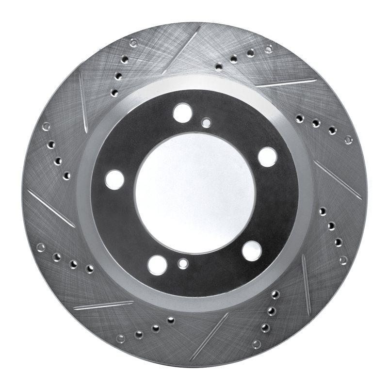 Picture of R1 08-21 Lexus LX570 Front Left Drilled & Slotted Silver Brake Rotor