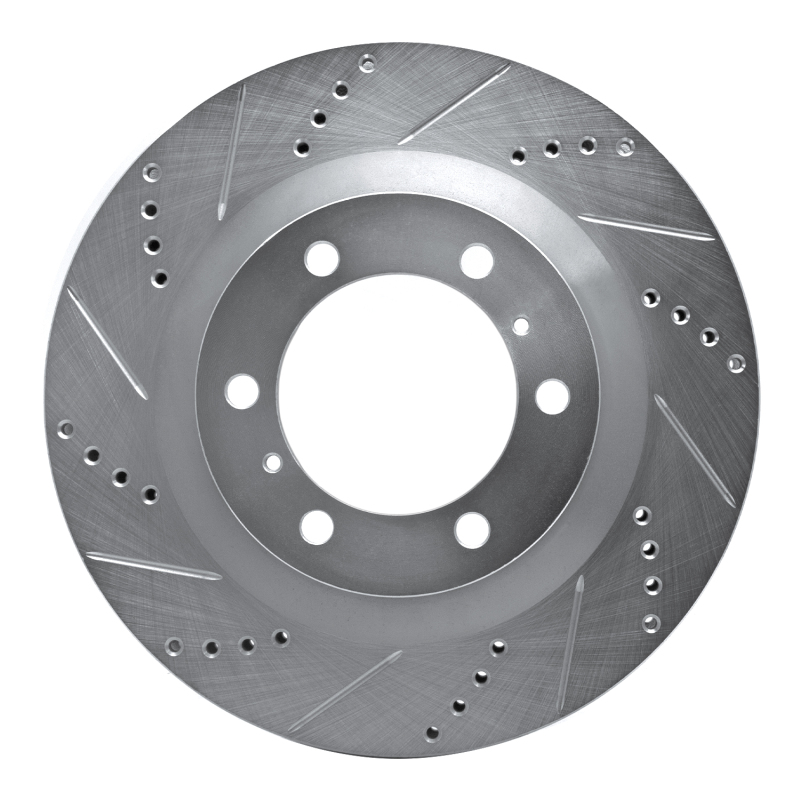 Picture of R1 10-24 Lexus GX460 Front Left Drilled & Slotted Silver Brake Rotor