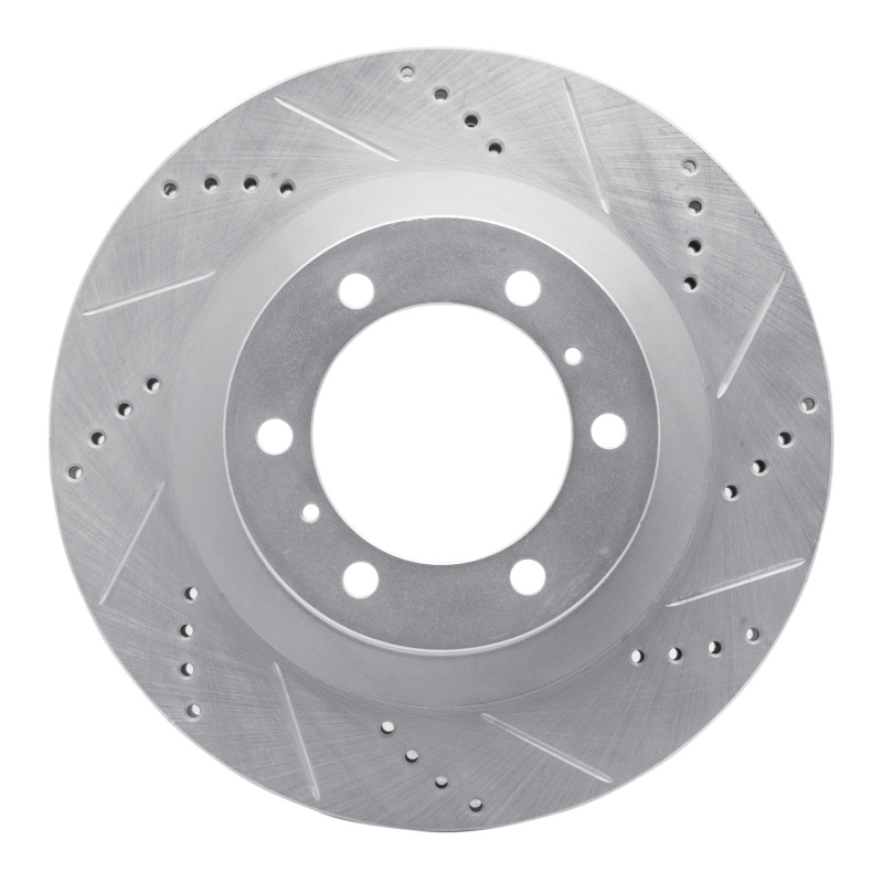 Picture of R1 10-24 Lexus GX460 Front Right Drilled & Slotted Silver Brake Rotor