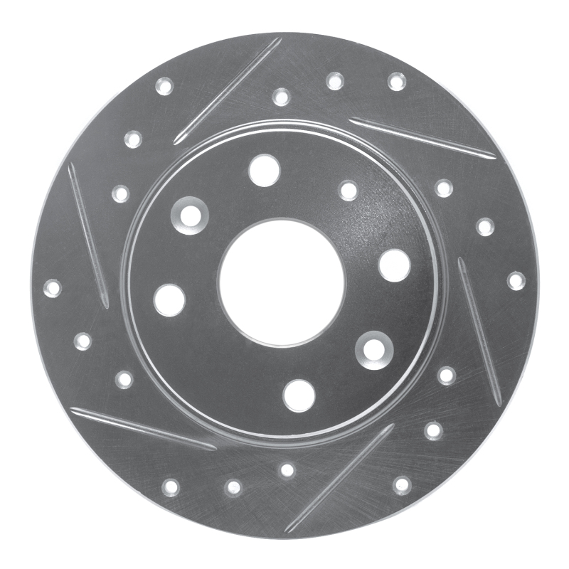 Picture of R1 90-93 Mazda Miata Rear Left Drilled & Slotted Silver Brake Rotor