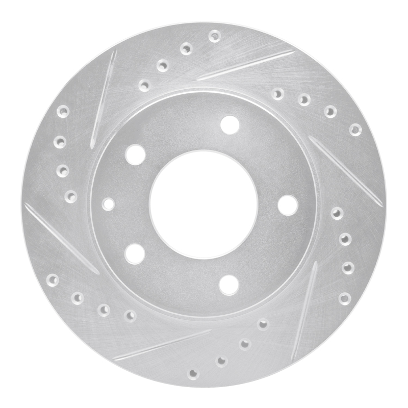 Picture of R1 93-03 Ford Probe Front Left Drilled & Slotted Silver Brake Rotor