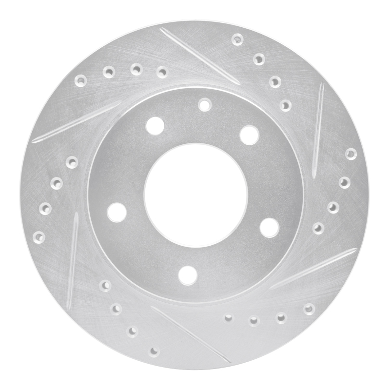 Picture of R1 93-03 Ford Probe Front Right Drilled & Slotted Silver Brake Rotor
