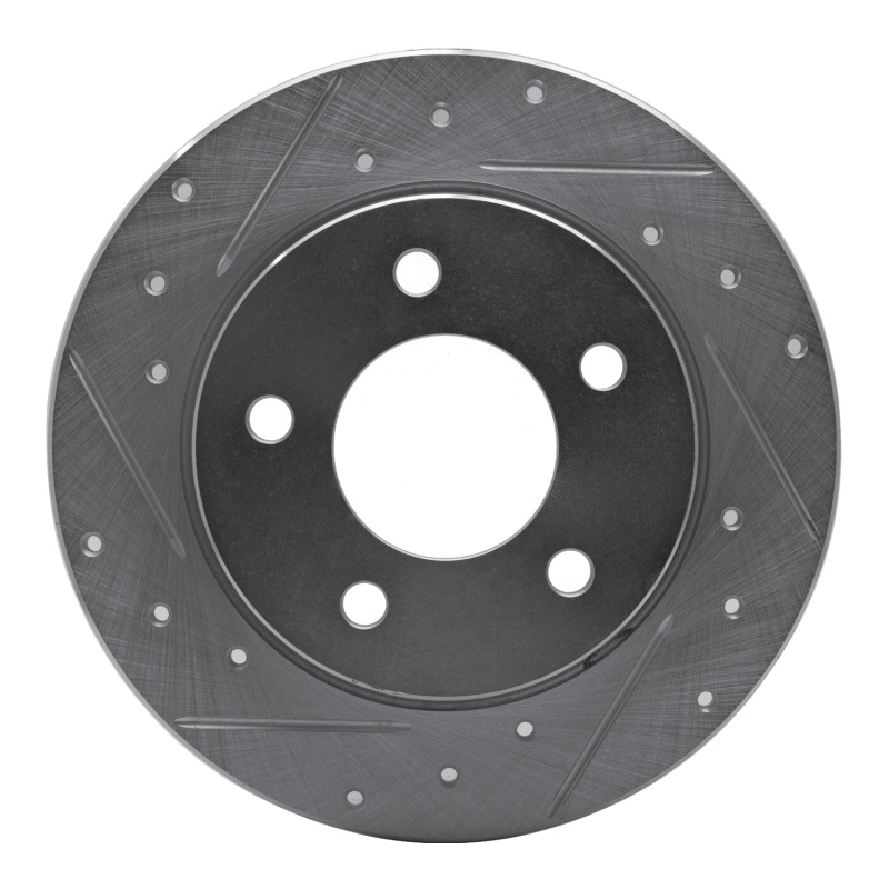 Picture of R1 04-13 Mazda 3 Rear Left Drilled & Slotted Silver Brake Rotor