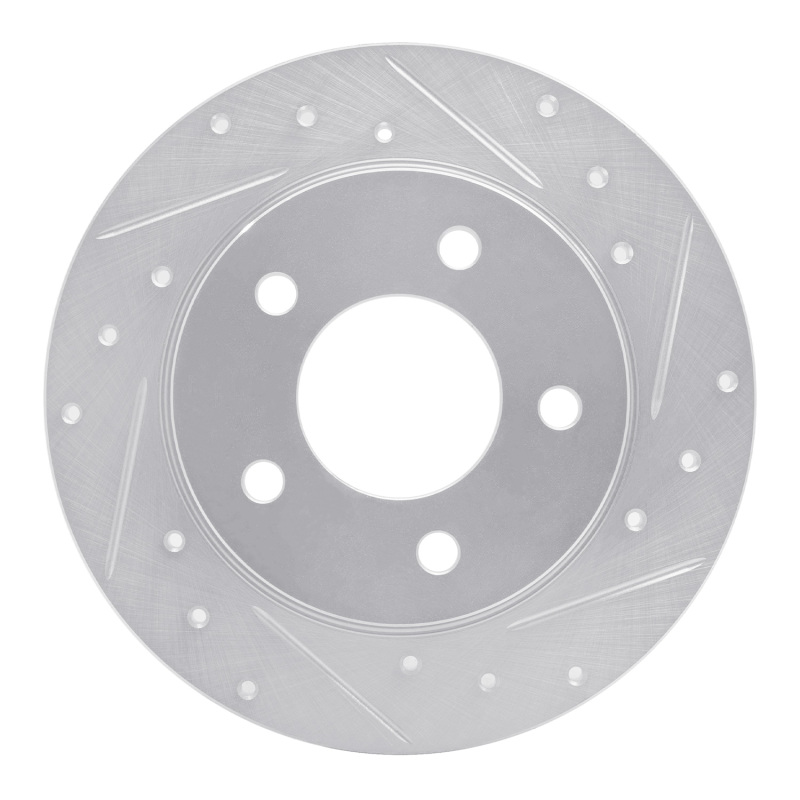 Picture of R1 04-13 Mazda 3 Rear Right Drilled & Slotted Silver Brake Rotor
